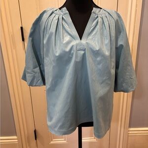 THML Sky Blue Gathered Blouse